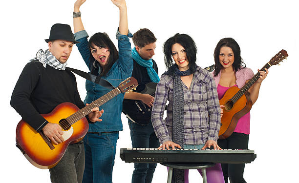 istock Cheerful band of five people 120188040