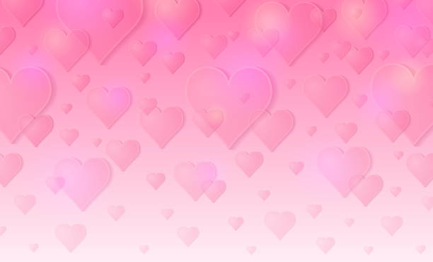 istock Pink banner with valentines hearts. Valentines greeting banner. Horizontal holiday background, headers, posters, cards, website. Vector illustration 1201890197