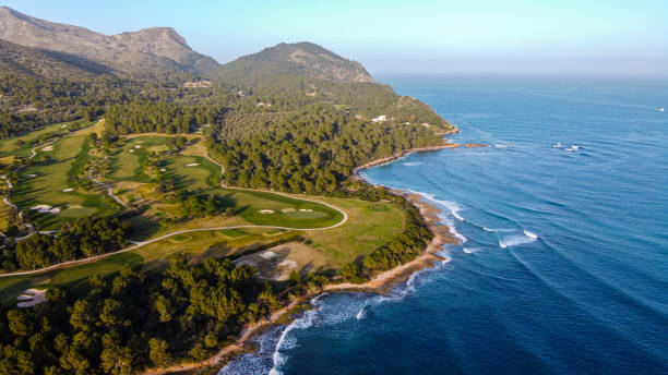 istock Mallorca coastline aerial panoramic view 1201890431