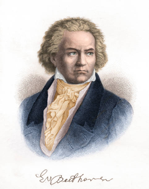 Ludwig van Beethoven composer portrait illustration Engraving of Ludwig van Beethoven
Original edition from my own archives
Source : "Unser Jahrhundert 1882 ludwig van beethoven stock illustrations