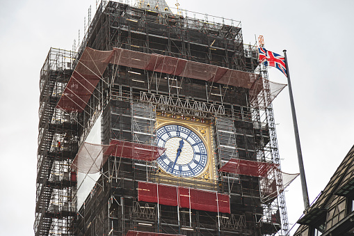 Big Bens Clock Tower In Londons Houses Of Parliament Stock Photo
