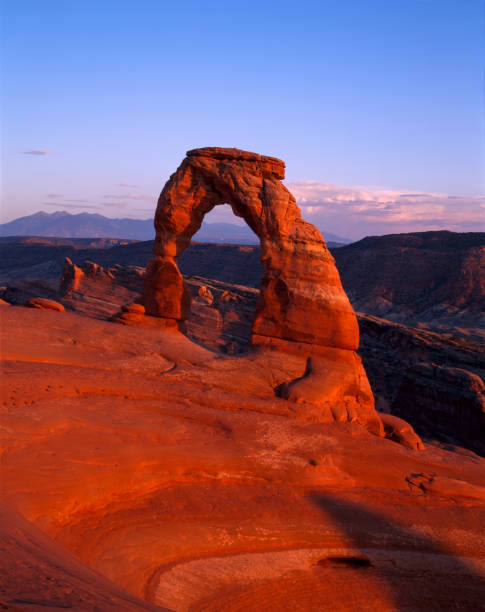 Arches in the national park with sandstone