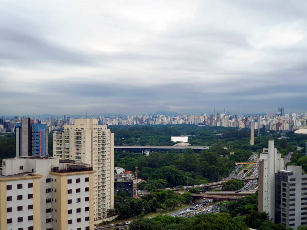 istock Sao Paulo skyline under overcast day. 1201898489
