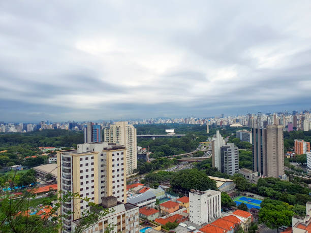 istock Sao Paulo skyline under overcast day. 1201898504