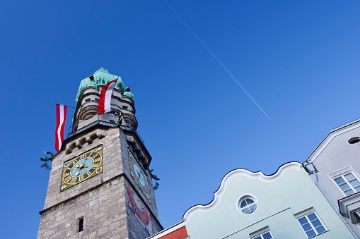 The city tower is a landmark in Innsbruck old town and remains still as of today a symbol of the city.