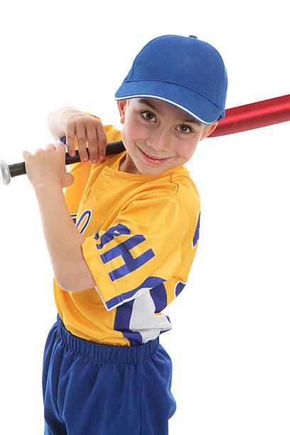 istock Smiling boy holding a baseball tball bat 120191070