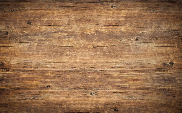 holz textur hintergrund. top-ansicht von vintage-holztisch mit rissen. oberfläche aus altem geknotetem holz mit natürlicher farbe, textur und muster. dunkle scheune material. - plank stock-fotos und bilder