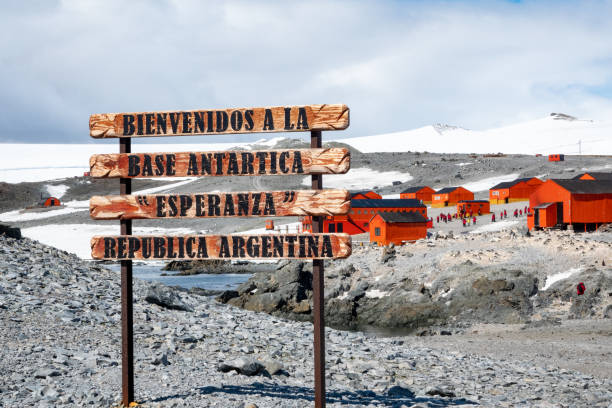 Hope Bay, Antarctica -   Esperanza base is only 1 of two establishments on the entire continent that houses civilians (family members).