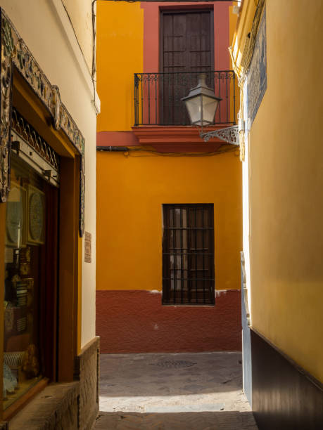 istock Vintage lanterns on the streets in Spain 1201928673
