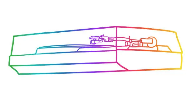 Vector illustration of Turn Table Rainbow