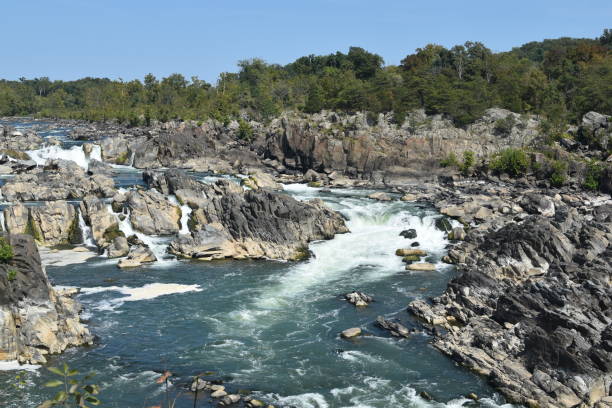 istock Great Falls in sunny day, VA 1201934441