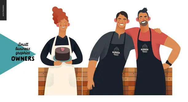 Vector illustration of Owners - small business graphics