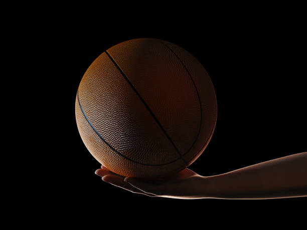 istock Hand hold basketball ball 1201937269