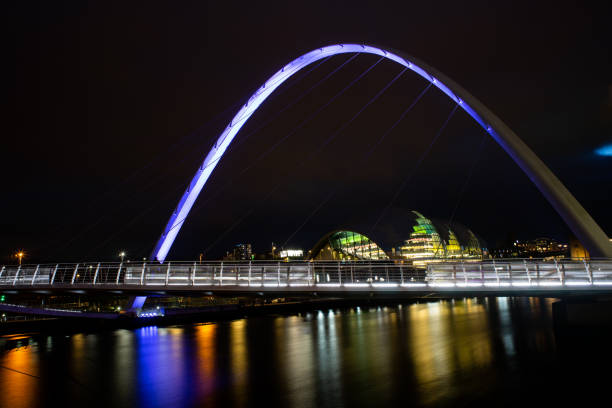 istock Long Exposure of the Gateshead Millennium Bridge 1201944992