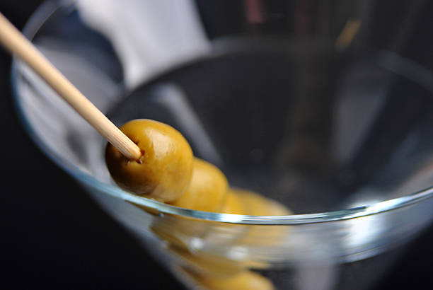 istock Cocktail with some organic olive in a glass 120196446