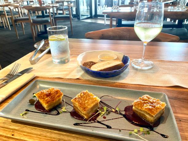 istock Twice Cooked Australian Pork Belly with Bush Food Davidson Plum Jam 1201992015