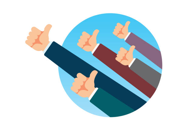 ilustrações de stock, clip art, desenhos animados e ícones de thumbs up - congratulating winning agreement thumbs up