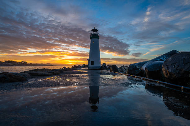 wschód słońca na wybrzeżu kalifornii - beach sunrise waterbreak sea zdjęcia i obrazy z banku zdjęć