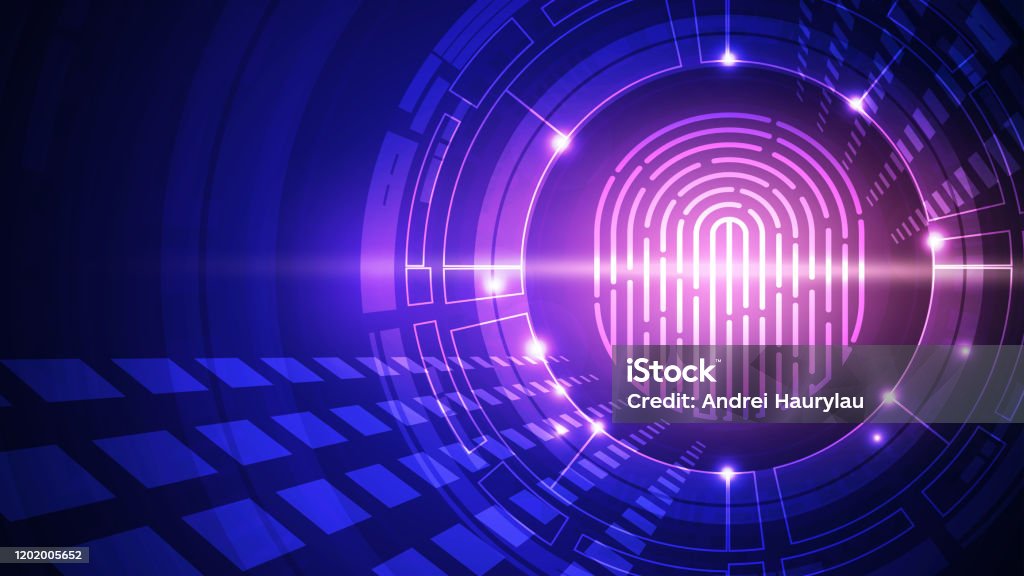 Digital Identification Background Fingerprint Technology Vector Background Digital Identification Eps 10 ...