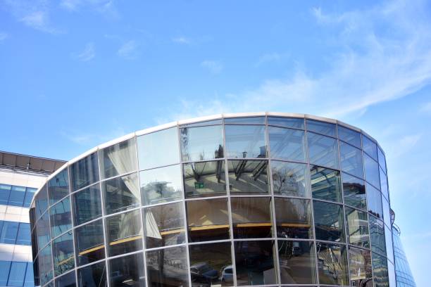 istock Abstract reflection of modern city glass facades. 1202006397