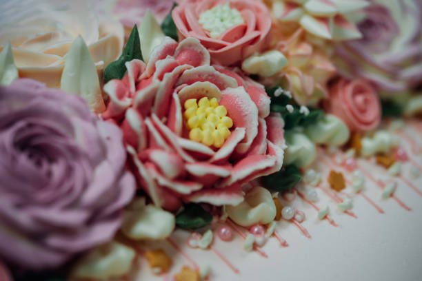 Cake cream is sweet dessert for celebration party