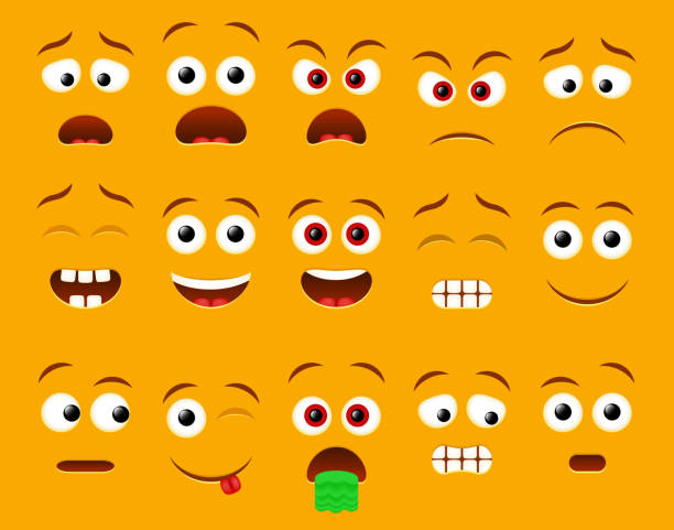 Emoji Faces For Emoticon Constructor Vector Illustration Stock Illustration  - Download Image Now - iStock
