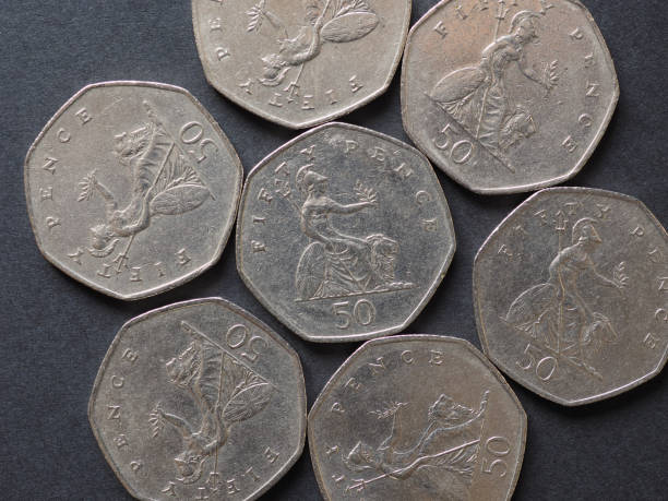 istock 50 pence coin, United Kingdom 1202009581