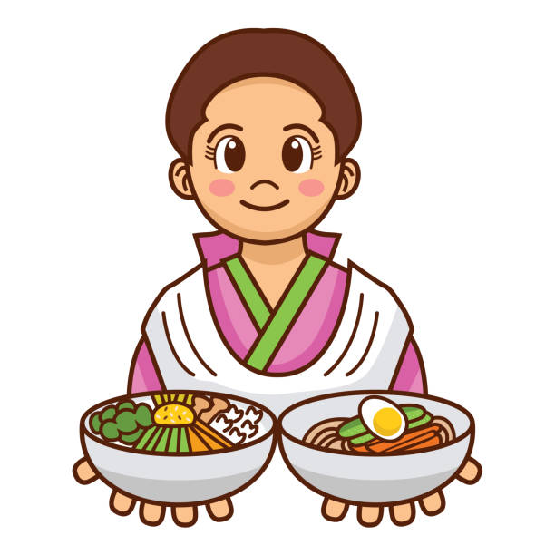 1,260 Eating Korean Food Illustrations & Clip Art - iStock | Friends eating  korean food