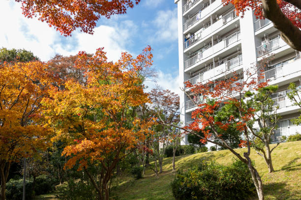 A housing complex in Hachioji City, Tokyo, Japan