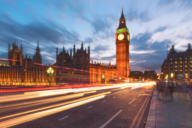 il big ben a londra - westminster bridge foto e immagini stock