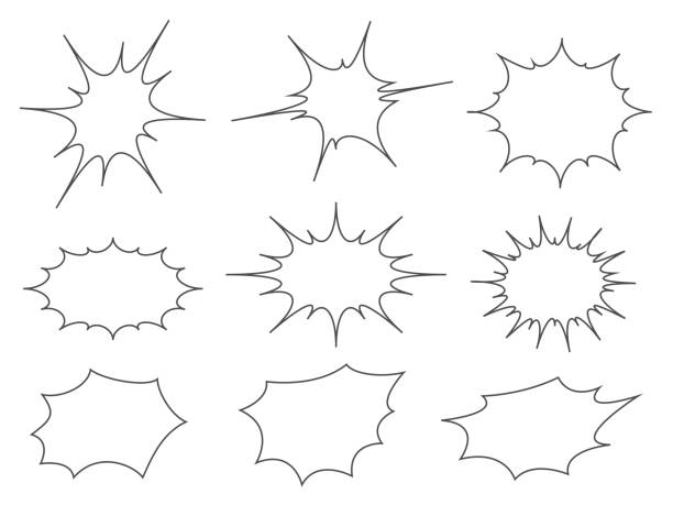 seperangkat gelembung ucapan. - kertas catatan pesan ilustrasi stok