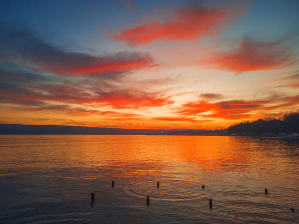 istock Beautiful cloudscape over the sea, sunset shot 1202027625