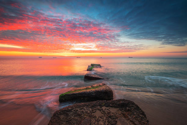 istock Beautiful cloudscape over the sea, sunrise shot 1202027653