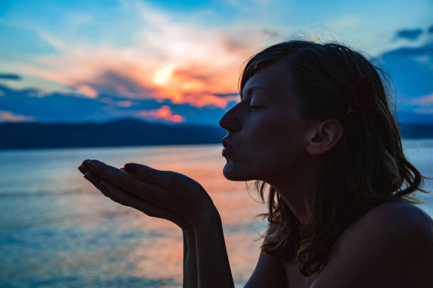 istock Woman enjoying nice tropical summertime days. 1202028877