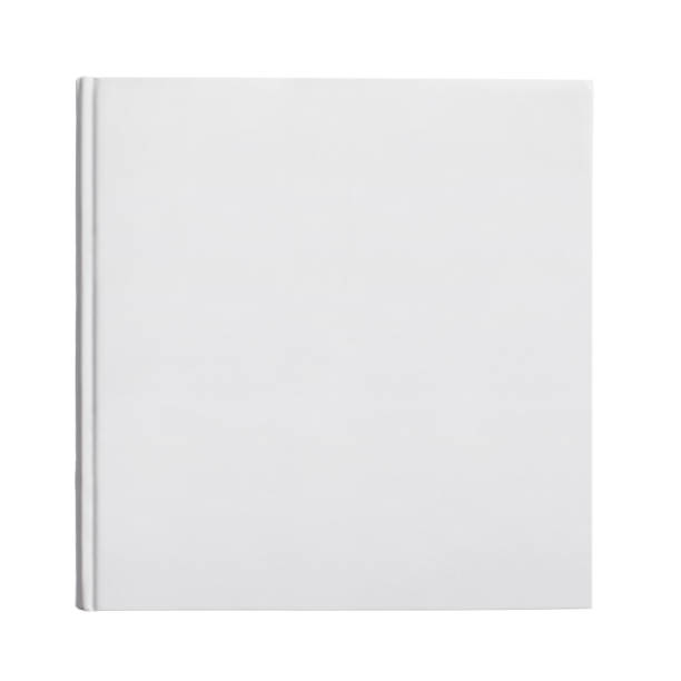 capa dura livro branco quadrado em branco - stationary sheet template paper - fotografias e filmes do acervo