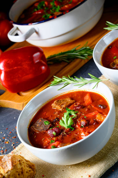 istock Spicy Mexican style beef with beans 1202036040