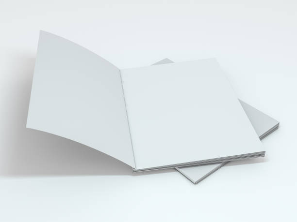 istock Blank photorealistic brochure mockup on white background. 3D 1202036188