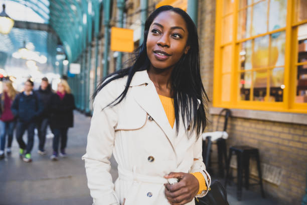 istock Spending a weekend in London, woman walking in downtown 1202036586