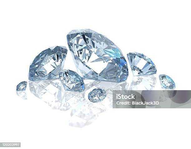 Diamantes Foto de stock y más banco de imágenes de Diamante - Diamante, Forma de diamante, Recortable