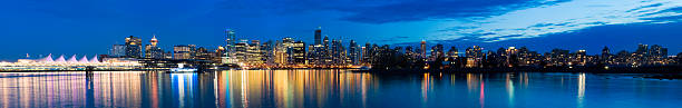 istock Panoramic View of the Vancouver Skyline at Dusk (XXXL) 120204047