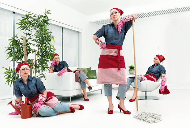 Woman cleaning Woman cleaning cloning photos stock pictures, royalty-free photos & images