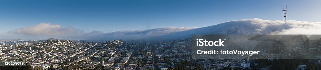 San Francisco fog Twin Peaks Mission District homes panorama California Dramatic panoramic vista across the streets and suburbs, hills and landmarks of San Francisco from the skyscrapers of downtown, past the blue waters of the Bay, the crowded blocks of the Mission District to the luxury homes and villas of Castro as the characteristic coastal fog rolls over Twin Peaks and the iconic aerials of the Sutro Tower. ProPhoto RGB profile for maximum color fidelity and gamut.

[b]See more great images of San Francisco in this lightbox:[/b]

[url=http://www.istockphoto.com/search/lightbox/6898088][img]http://www.fotovoyager.com/istock/lightbox_sanfrancisco.jpg[/img][/url]

[b]See many more great images of California in this lightbox:[/b]

[url=http://www.istockphoto.com/search/lightbox/2837117][img]http://www.fotovoyager.com/istock/lightbox_california.jpg[/img][/url]

[b]See many more great panoramic images here:[/b]

[url=http://www.istockphoto.com/search/lightbox/384048][img]http://www.fotovoyager.com/istock/lightbox_panoramas.jpg[/img][/url] Fog Stock Photo