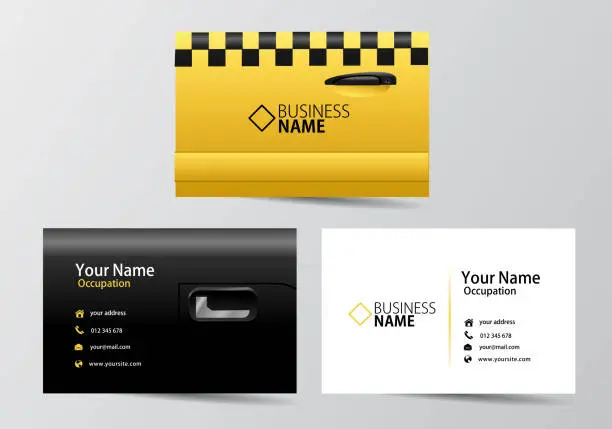 Vector illustration of Taxi business card