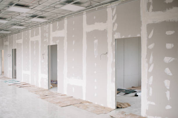 istock Drywall wall home interior decoration at construction site with copy space 1202042361
