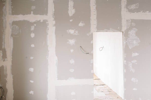 istock Drywall wall home interior decoration at construction site with copy space 1202042368