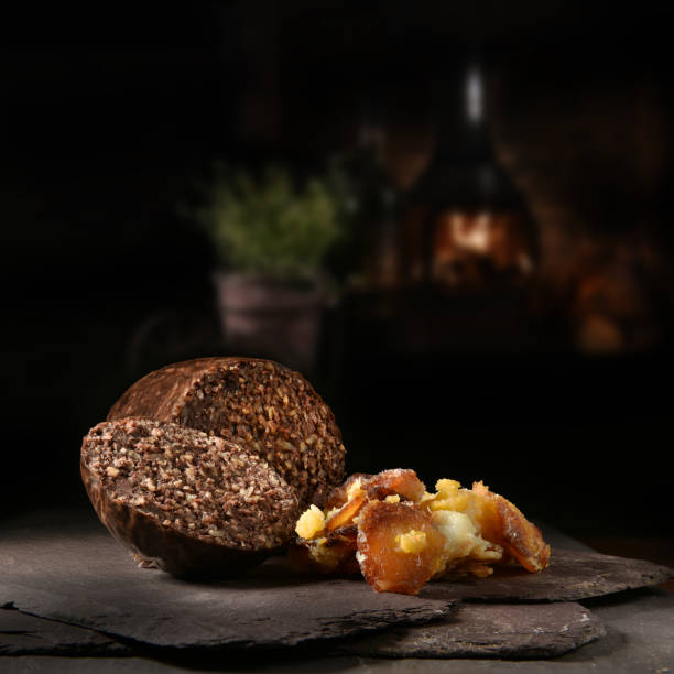 Scottish Haggis Genuine Scottish Haggis, traditionally served on 25 January each year to celebrate Burns Night, the birthday of Robert Burns, the famous late, Scottish poet. Served with neeps and tatties, swedes and mashed potatoes. haggis stock pictures, royalty-free photos & images