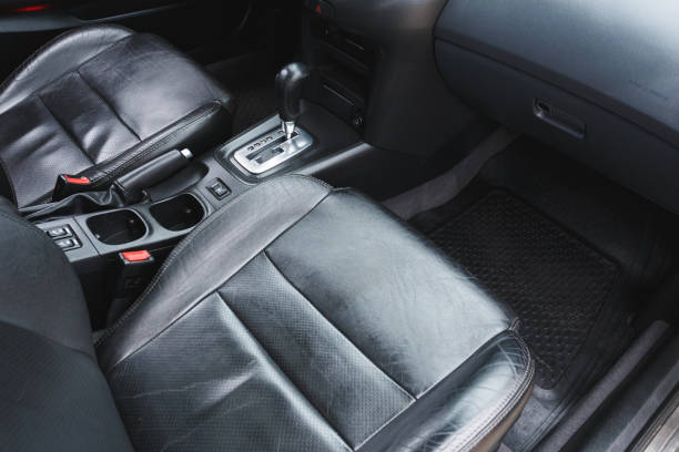 istock Car interior, part of front seats, close 1202051341