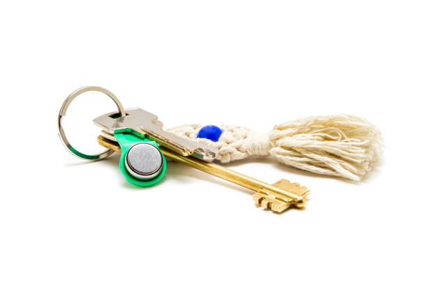 istock Bunch of keys isolated on white 1202058422