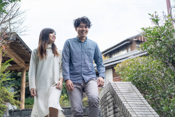istock Young couple enjoying autumn tourism 1202058461