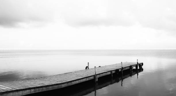 jetty in the albufera of valencia
